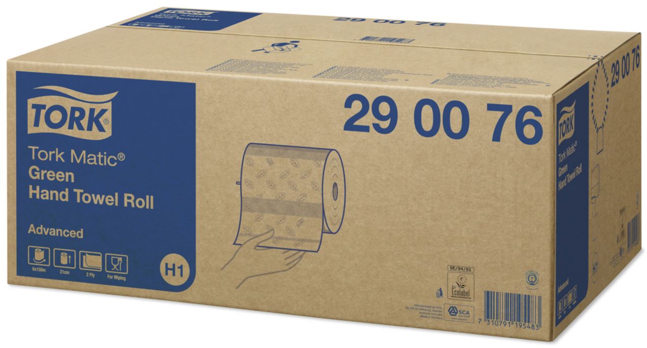 Tork Handtuchpapierrollen grün 290076, 2-lagig