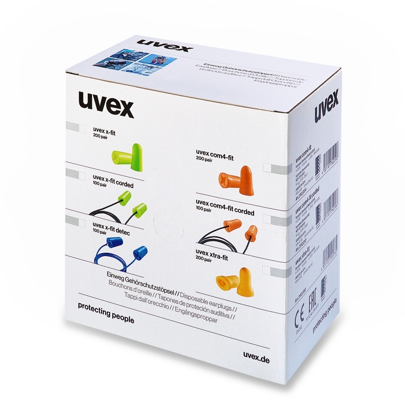 Uvex Gehörschutzstöpsel com4-fit, 1 Paar Beutel